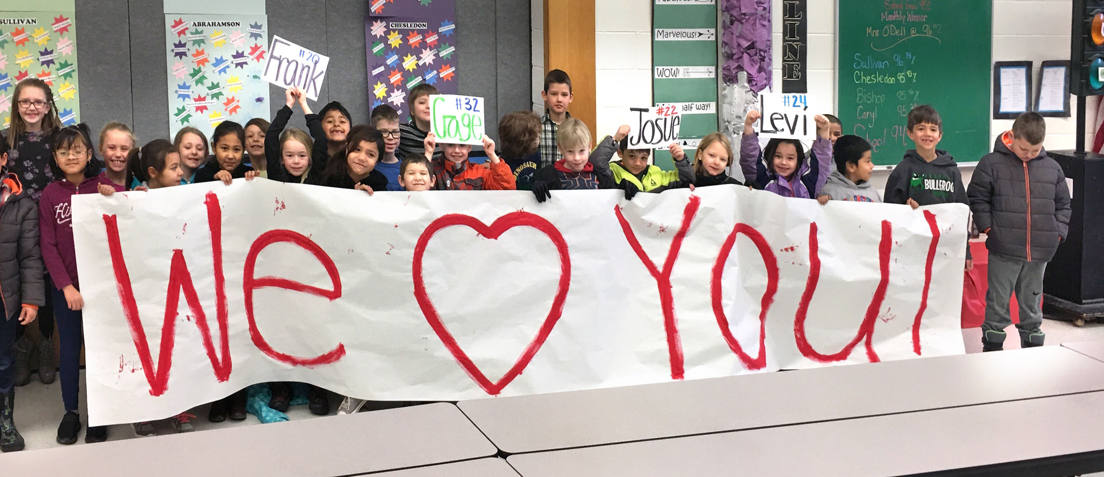 Virginia Grainger first-graders, right